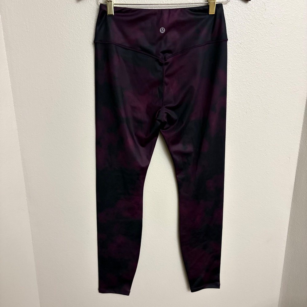 Lululemon Align High Rise Leggings Size‎ 6 Purple Black Tie Dye Yoga Athletic